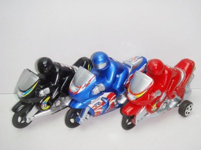 PULL BACK PAINTING MOTORBIKE W/PERSON BLACK/RED/BLUE - HP1016432