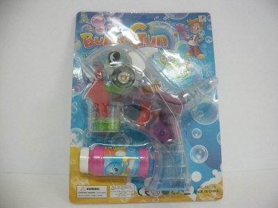 BUBBLE GUN W/MUSIC & LIGHT BLUE/RED - HP1016676