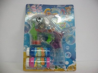 BUBBLE GUN W/MUSIC & LIGHT BLUE/RED - HP1016677
