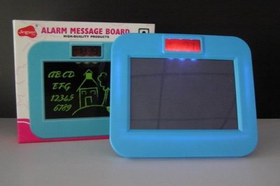 MESSAGE BOARD ALARM CLOCK ORANGE/YELLOW/GREEN/BLUE - HP1016715