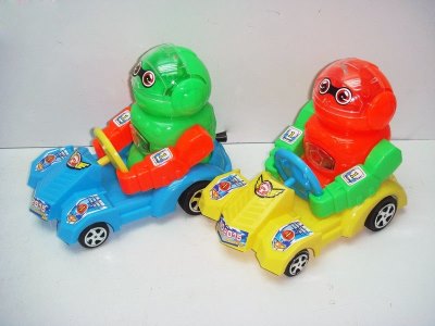 PULL LINE ROBOT KART W/LIGHT & CANDY HOLDER 4COLOR - HP1017081