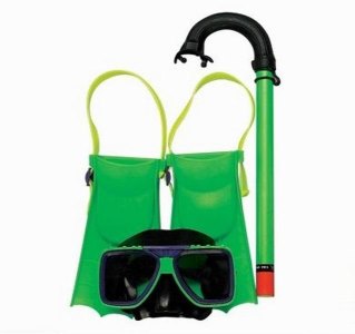 SWIMMING SET (SWIMMING GOGGLES & SWIMMING FINS & TUBULARIS) - HP1017357