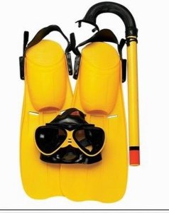 YOUTH SWIMMING SET (SWIMMING GOGGLES & SWIMMING FINS & TUBULARIS) - HP1017358