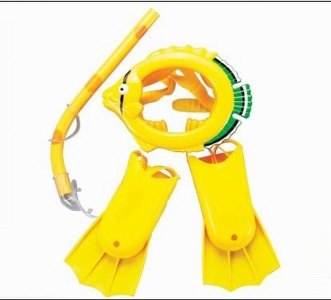 CHILDREN SWIMMING SET (SWIMMING GOGGLES & SWIMMING FINS & TUBULARIS) - HP1017359