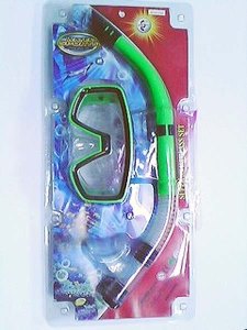 SWIMMING SET(ADULT)SWIMMING GOGGLES & SWIMMING TUBES GREEN/ORANGE/BLUE/YELLOW - HP1017428