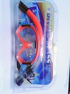 SWIMMING SET(ADULT)SWIMMING GOGGLES & SWIMMING TUBES GREEN/ORANGE/BLUE/YELLOW - HP1017429