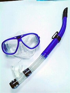 SWIMMING SET(ADULT)SWIMMING GOGGLES & SWIMMING TUBES GREEN/ORANGE/BLUE/YELLOW - HP1017431