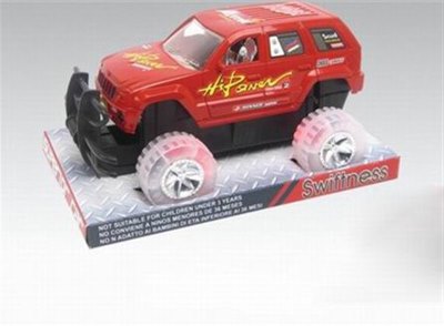 FRICTION RACING CAR W/LIGHT RED/BLUE - HP1017569