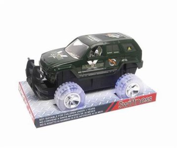 FRICTION MILITARY CAR W/LIGHT  MILITARY GREEN - HP1017571