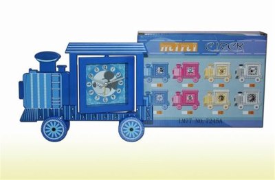 TRAIN SHAPE ALARM CLOCK BLUE/PINK/YELLOW/WHITE - HP1017591