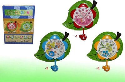 LEAF SHAPE WALL CLOCK RED/BLUE/YELLOW - HP1017597