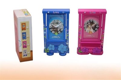 JEWELRY BOX SHAPE ALARM CLOCK YELLOW/BLUE/PLUM/WHITE - HP1017599