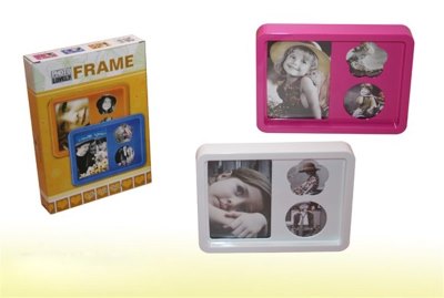 RECTANGLE SHAPE PHOTO FRAME PLUM/BLUE/YELLOW/WHITE - HP1017609
