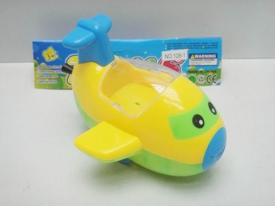 PULL LINE CARTOON PLANE W/BELL GREEN/BLUE/YELLOW - HP1017637