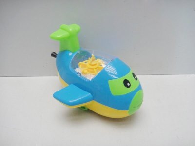 PULL LINE CARTOON PLANE W/FLURRY GREEN/BLUE/YELLOW - HP1017638