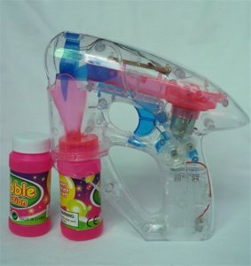 TRANSPARENT BUBBLE GUN W/LIGHT  - HP1017666