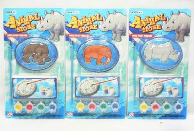 ANIMAL COLOUR PAINT SET (ELEPHANT/BEAR/RHINOCEROS) - HP1017837