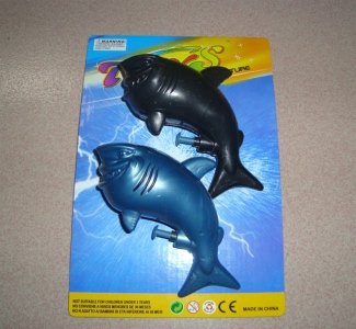 2PCS CARTOON SHARK WATER GUN BLUE/BLACK - HP1017918