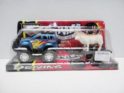 FRICTION CAR W/OXEN & HORSES - HP1017953