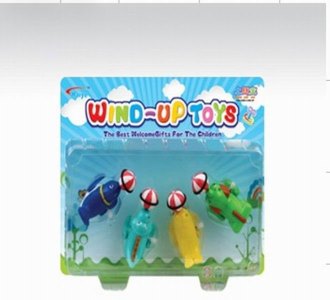 WIND UP HEAD BALL ANIMAL (4PCS BLISTER CARD) - HP1017977