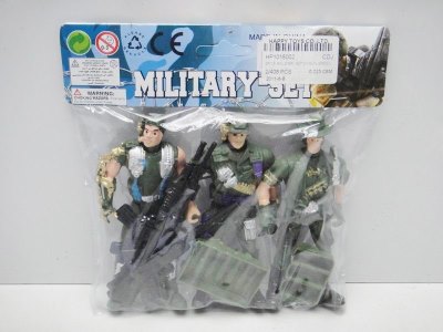 3PCS SOLDIER SET W/GUN GREEN - HP1018002