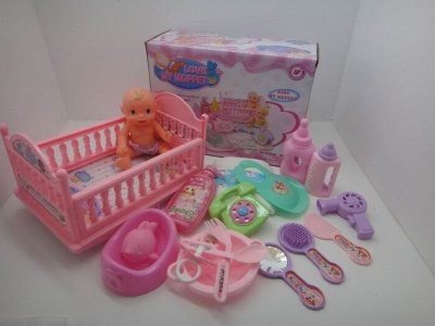 VINYL TRUE BODY DOLL W/ACCESSORIED & 9