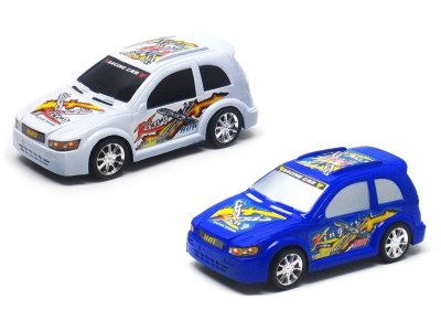 FRICTION RACING CAR  WHITE/BLUE - HP1018562