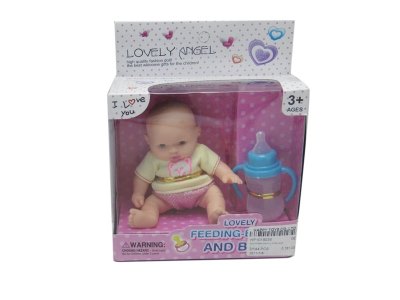 Doll W/FEEDER,2ASST CLOTHES MIXED - HP1019035