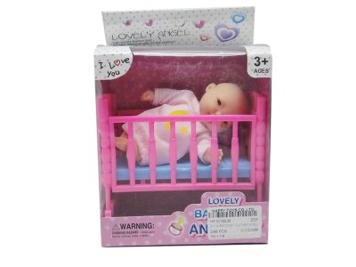 Doll W/BED,2ASST CLOTHES MIXED - HP1019036