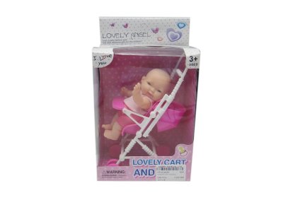 DOLL W/STROLLER 2ASST.CLOTHES MIXED - HP1019038