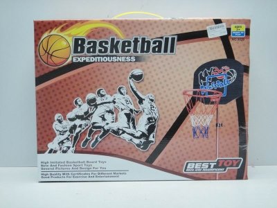 WOODEN BASKETBALL W/STAND - HP1019193