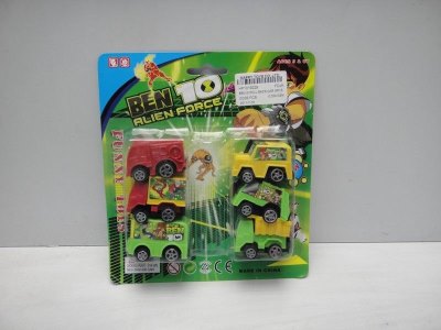 BEN10 PULL BACK CAR 6PCS - HP1019229