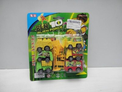 BEN10 PULL BACK CAR 6PCS W/ACCESSORIES - HP1019230