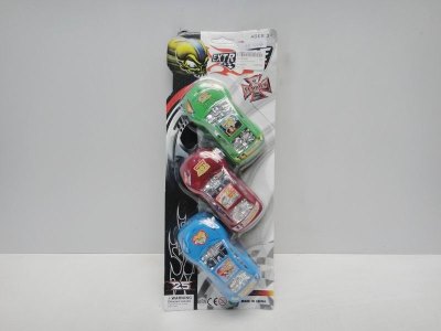 PULL BACK CAR 3PCS GREEN/RED/BLUE - HP1019283
