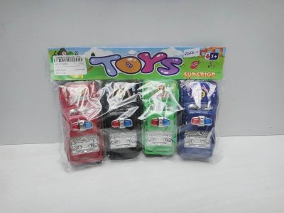 PULL BACK CAR 4PCS GREEN/BLACK/BLUE/RED - HP1019360