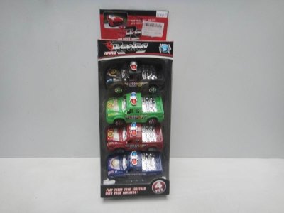 PULL BACK CAR 4PCS GREEN/BLACK/BLUE/RED - HP1019361