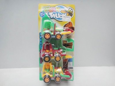 PULL LINE CONSTRUCTION CAR 3PCS 3COLOR 3ASST - HP1019493