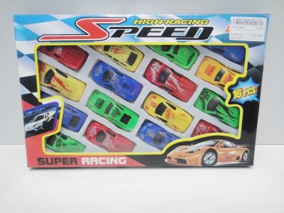 FREE WAY CAR 16PCS/DISPLAY BOX BLUE/RED/GREEN/YELLOW 6ASST. - HP1019642