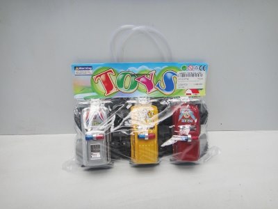 PULL BACK POLICE CAR W/PAINTING 3PCS 6ASST. - HP1019748