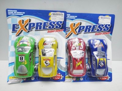 FRICTION CAR 4ASST.RED/BLUE/GREEN/YELLOW (2PCS) - HP1019839