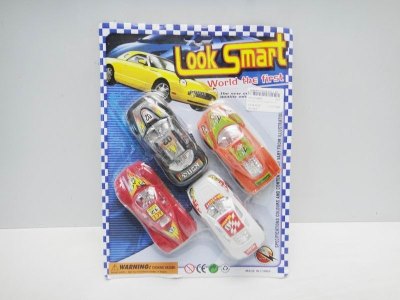 PULL BACK CAR 4PCS 4ASST 8COLOR - HP1019845