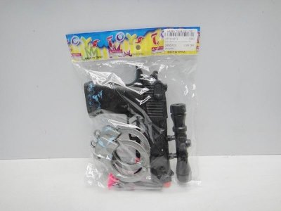 SOFT SHOOTING GUN W/HANDCUFFS - HP1019872