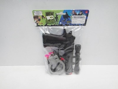 SOFT SHOOTING GUN W/HANDCUFFS - HP1019877
