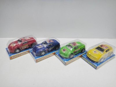 FRICTION POLICE CAR BLUE/RED/YELLOW/GREEN 4ASST - HP1019932