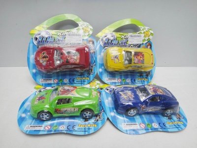FRICTION CAR 4ASST.RED/BLUE/GREEN/YELLOW  - HP1019933