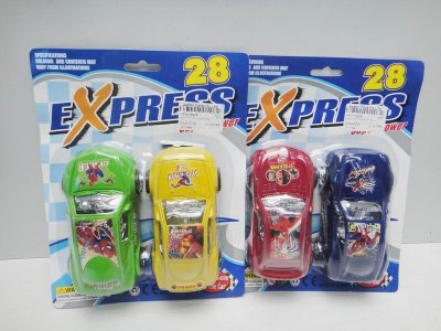 FRICTION CAR 4ASST.RED/BLUE/GREEN/YELLOW (2PCS) - HP1019935