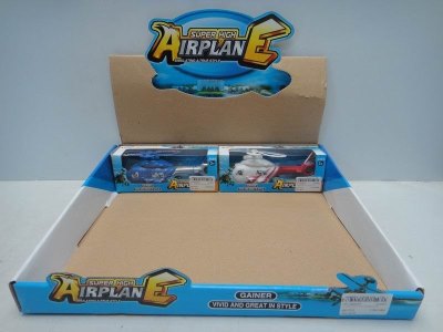PULL LINE HELICOPTER（PAINTING）12PCS RED/BLUE/WHITE - HP1020247