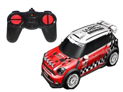 4 FUNCTION R/C CAR W/CHARGER INCLUDED BATTERY (RED AND BLACK STRIPES) - HP1020379