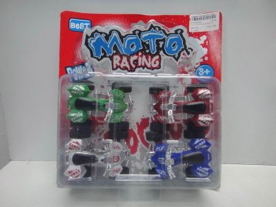 PULL BACK MOTOR 4PCS GREEN/BLUE/RED/SILVER - HP1020406