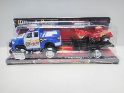 FRICTION POLICE CAR W/FREE WAY CONSTRUCTION - HP1020415